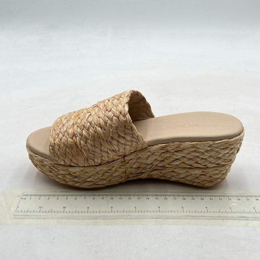 Women's Tan Woven Platform Sandals